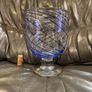Blue Spiral Handblown Glass Pedestal Dish Image 2