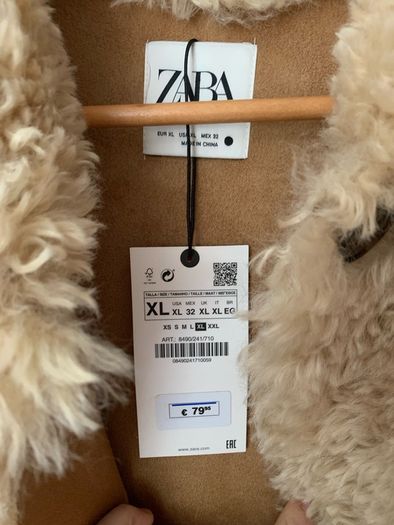 Popular Zara Teddy Faux Fur Shearling Coat