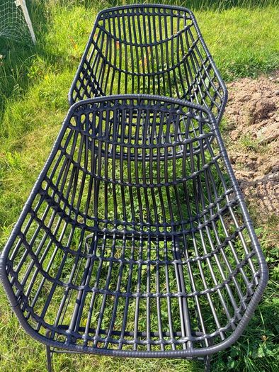 Black garden chairs
