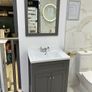 EX Display Appleby Matt Grey 600 Floor Standing unit, matching Plain mirror , basin , Mono mixer & Waste Image 9