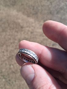 9k Gold 1970'S Full Eternity Ring(3 grams)