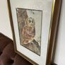 Vintage Original Owl Watercolour Professionally Framed 1970s Image 10