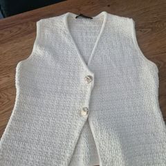 Zara cream summer waistcoat