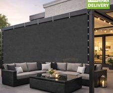 90% Sun Shade Cloth, 10 x 12 ft Pergola Shade Cover with Stainless Steel Grommets