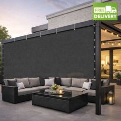 90% Sun Shade Cloth, 10 x 12 ft Pergola Shade Cover with Stainless Steel Grommets