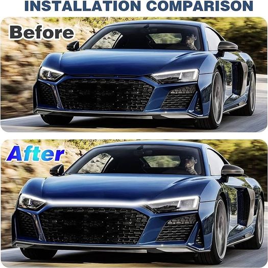 FREE SHIPPING LED Hood Light Strip, 70 Inch 12V Flexible Waterproof Daytime Running Lights for Car, Universal Engine Cover Decoration Accessories for Cars, SUVs, Trucks, Dynamic Scan Start-up Effect
