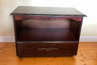 Rossmore Solid Mahogany TV Cabinet / Storage Unit on Castors