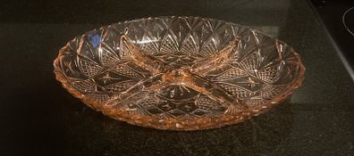 Depression glass in French pink serving platter