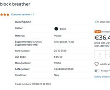 SWAG M57 pcv breather valve 335d 535d 635d 35d