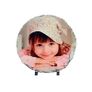 Personalised round shape rock slate with stand Wall Art Image 3