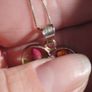 Handcrafted 925 sterling silver necklace with a heart-shaped pendant featuring a floral pattern. Image 9