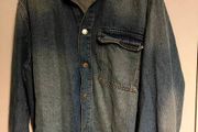 Bershka Distressed Denim Jacket Size L UK 16