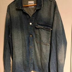Bershka Distressed Denim Jacket Size L UK 16