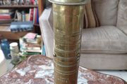 Antique French brass coffee mill