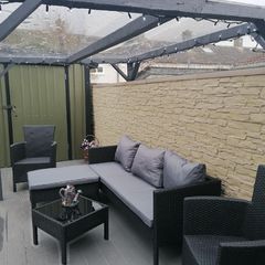 Garden furniture sofa chairs and table