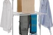 NEW SALE | 3 Tier Clothes Airer, Foldable Clothes Horse with 2 Wings, Rolling Clothes Drying Rack