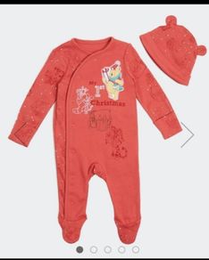 My first christmas winnie the pooh sleepsuit/hat
