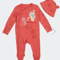 My first christmas winnie the pooh sleepsuit/hat