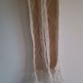 The Woollen Store Ireland - 100% Wool Cream Cable Knit Scarf Image 4