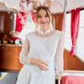White elegant midi dress Image 5