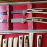 Vintage Sheffield Cutlery Set Steak, Carving Knives Original Box Image 3