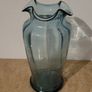 Vintage hand waved blue glass vase Image 3