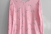 New Pink Heart Long Sleeve Top