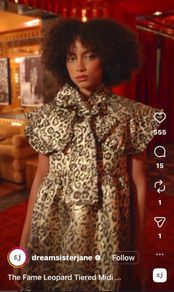 sister jane leopard bow dress