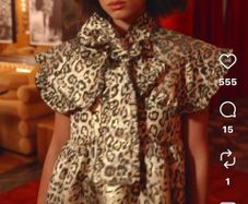 sister jane leopard bow dress