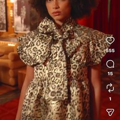 sister jane leopard bow dress