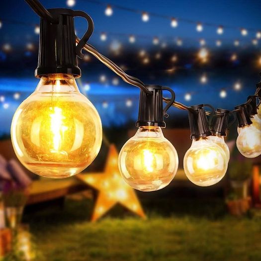 MASSIVE SALE Outdoor Lights Mains Powered, Opard 31ft Outdoor String Lights with 25+2 E12 Base G40 Plastic Bulbs Festoon Lights for Outdoor & Indoor, Garden, Patio, Party, Porch (FREE SHIPPING)