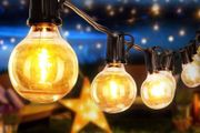 MASSIVE SALE Outdoor Lights Mains Powered, Opard 31ft Outdoor String Lights with 25+2 E12 Base G40 Plastic Bulbs Festoon Lights for Outdoor &amp; Indoor, Garden, Patio, Party, Porch (FREE SHIPPING)