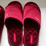 Burgundy Velvet Couples Slippers Set (EU 38-39 & 42-43) Image 2