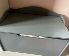 Grey Wooden Toy Box
