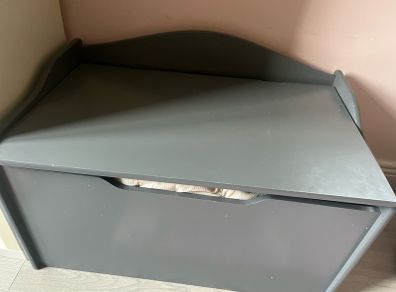 Grey Wooden Toy Box