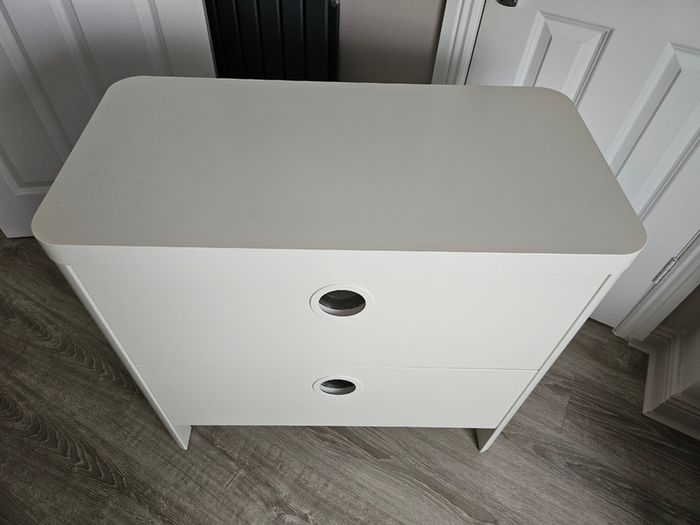 IKEA BUSUNGE 2-Drawer Chest White, Discontinued, Very Good Condition