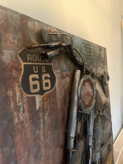 art made of metal route 66 art large