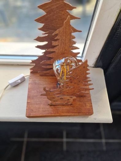 Hand crafted Christmas Lamp