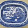 Two large Blue & White Willow Pattern Plates Image 6