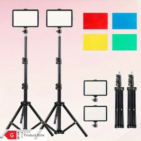 Dimmable LED Photo Fill Light with 4 Color Filters & Adjustable Stand - 6181