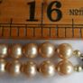 Vintage ART DECO champagne glass pearl hand knotted 2 rows necklace Image 7