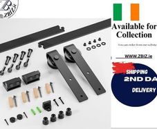 Sliding Barn Door Kit 6FT/183CM Black Heavy Duty