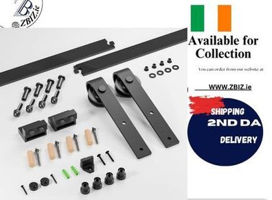 Sliding Barn Door Kit 6FT/183CM Black Heavy Duty