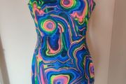 Brand new Shein over the knee multi colour strappy dress  size L UK12/14 EU40/42 Postage included