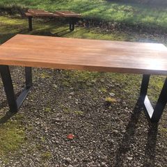 Oak Table with bench