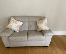 Selection of home furniture - sofa, dining set, and armchair