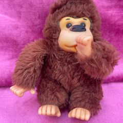 Vintage retro Gonga Russ Berrie Monchhichi thumb sucking ape c1960
