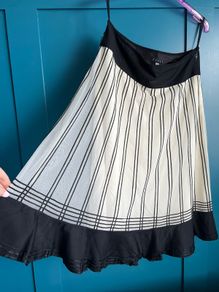 Coast cream & black skirt. Size 12