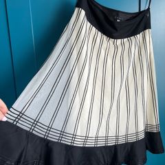 Coast cream & black skirt. Size 12