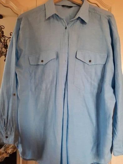 Sky Blue 100% Cotton Shirt , Size 16 , Perfect Condition